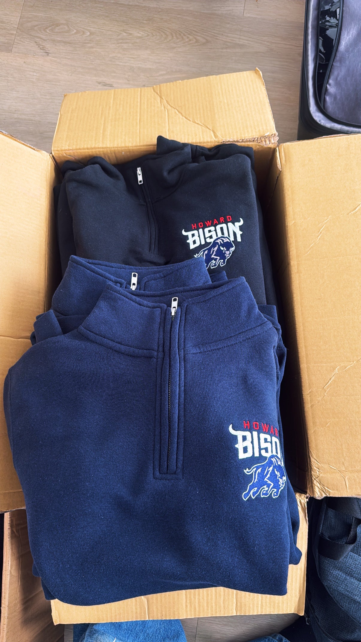 Black Howard Bison Quarter Zip -  *Read Description*