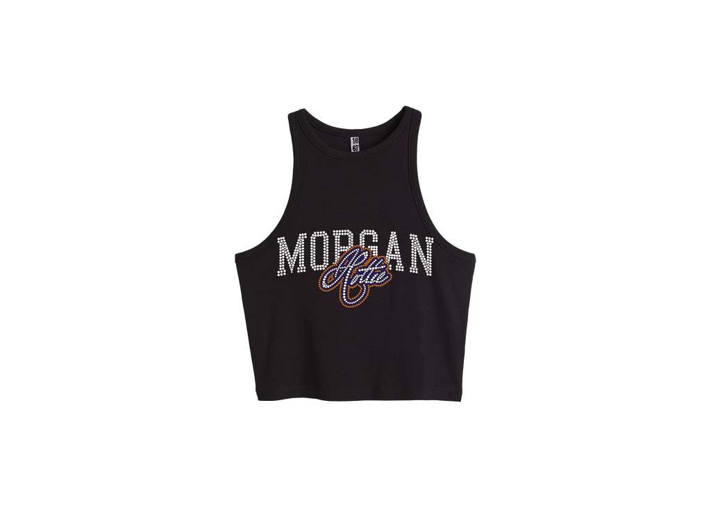 Black tank top with 'Morgan Hottie' HBCU PRIDE