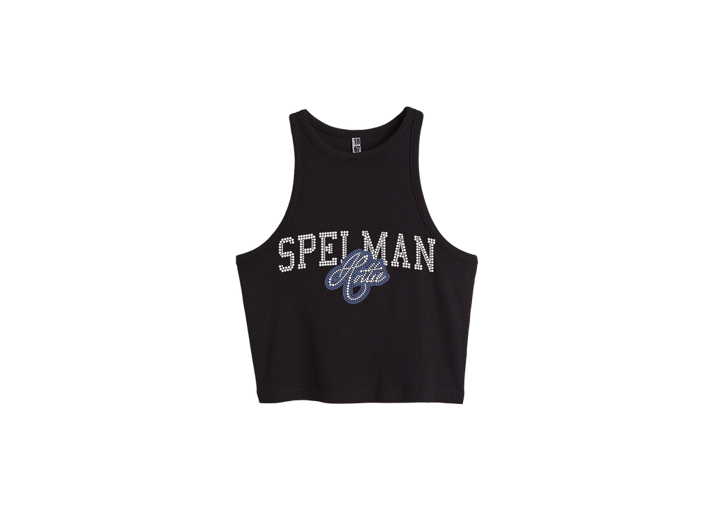 Black tank top with 'Spelman Hottie' HBCU PRIDE