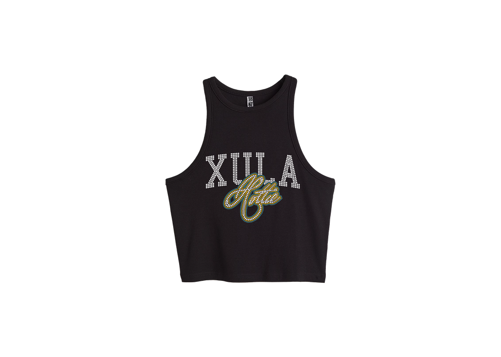 Black tank top with 'XULA Hottie' Tank Top HBCU pride