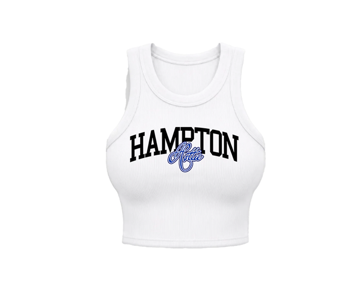 White Hampton Hottie Tank Top - Ready to Ship  *Read Description*