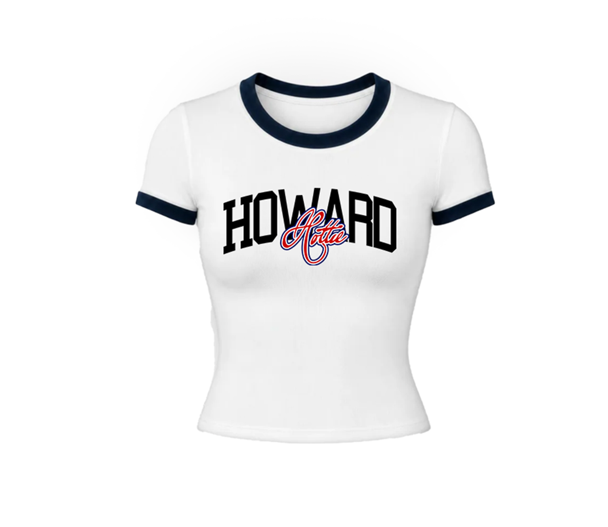 Multi Color Howard Hottie Crop Top - Ready to Ship  *Read Description* (NAVY BLUE COLLAR)
