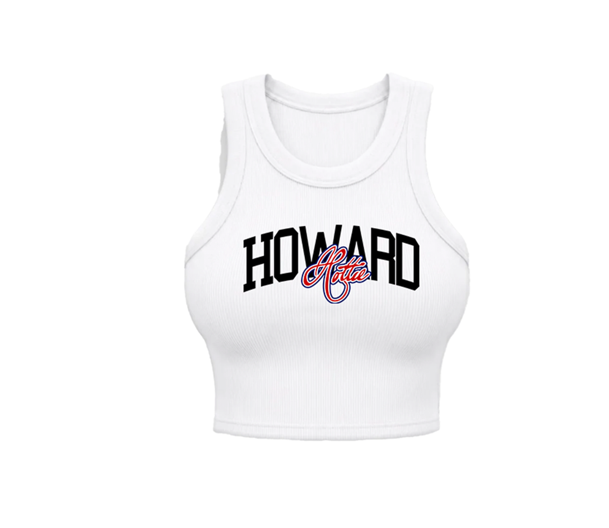 White Howard Hottie Crop Tank Top - Ready to Ship  *Read Description*